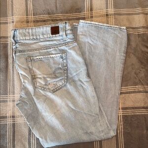 American Eagle Blue Ankle Cropped Jeans